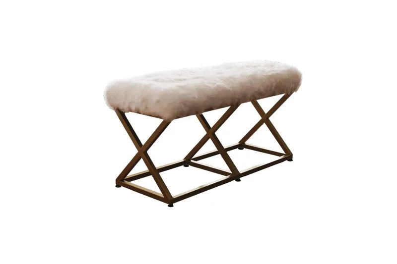 Murmu Sittpall 100 cm - Guld/Vit - Möbler - Vardagsrum - Stolar & sittmöbler - Pallar - Fotpall