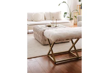 Murmu Sittpall 100 cm - Guld/Vit - Möbler - Vardagsrum - Stolar & sittmöbler - Pallar - Fotpall