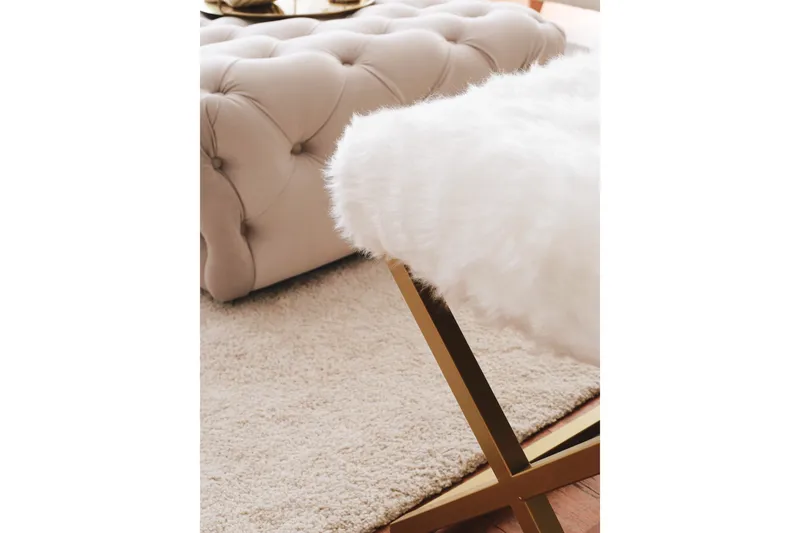 Murmu Sittpall 100 cm - Guld/Vit - Möbler - Vardagsrum - Stolar & sittmöbler - Pallar - Fotpall