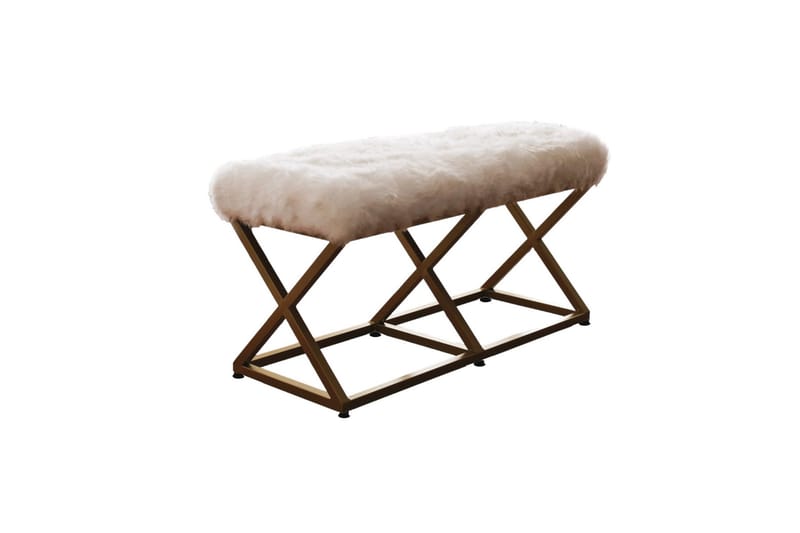 Murmu Sittpall 100 cm Guld/Vit - Möbler - Vardagsrum - Stolar & sittmöbler - Pallar