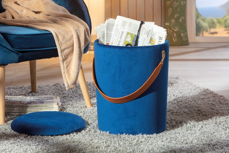 Nakisha Pall - Blå - Möbler - Vardagsrum - Stolar & sittmöbler - Pallar