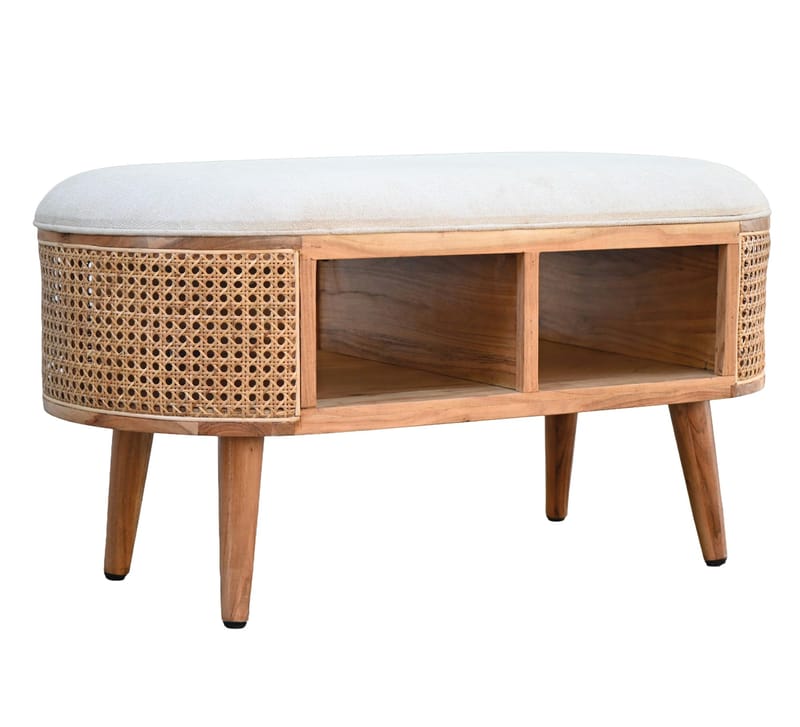 Nelor Sittbänk 90 cm med sits i wienerflätning - Möbler - Vardagsrum - Stolar & sittmöbler - Pallar - Fotpall