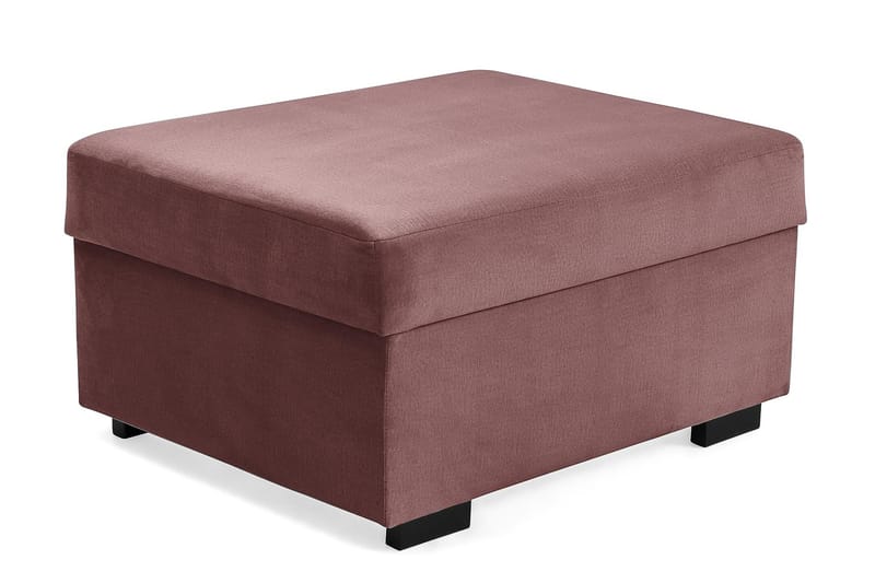 NEW YORK Fotpall med Förvaring 80x65 Sammet Rosa - Fotpall