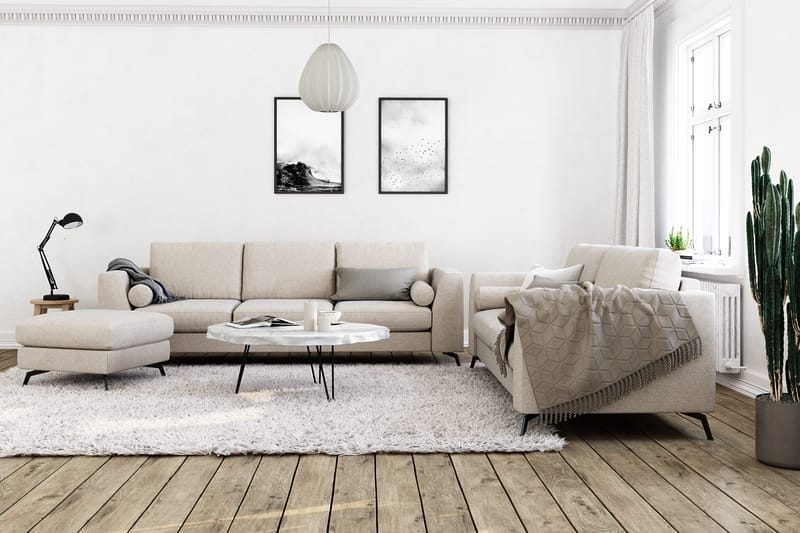 Ocean Lyx Fotpall - Beige - Möbler - Vardagsrum - Stolar & sittmöbler - Pallar - Fotpall