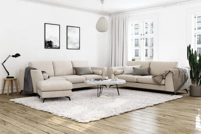 Ocean Lyx Fotpall - Beige - Möbler - Vardagsrum - Stolar & sittmöbler - Pallar - Fotpall