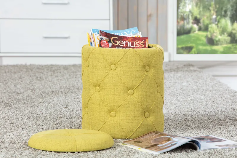 Ozie Pall - Gul/Grön - Möbler - Vardagsrum - Stolar & sittmöbler - Pallar