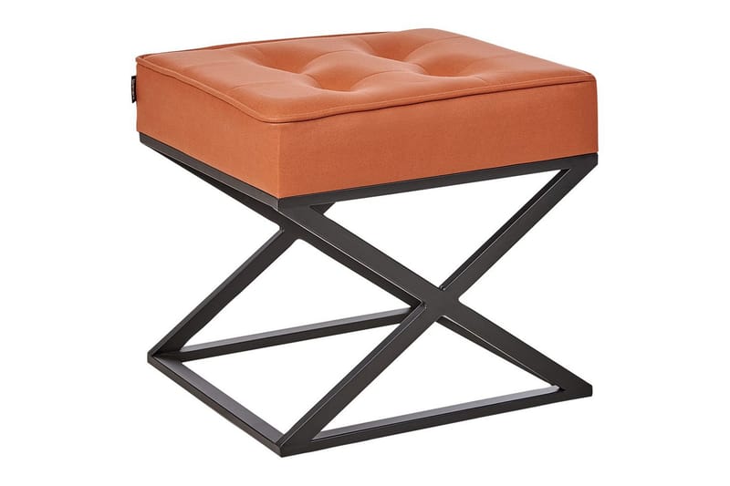Pall Murdo Orange/Svart - Orange/Svart - Möbler - Vardagsrum - Stolar & sittmöbler - Pallar - Fotpall