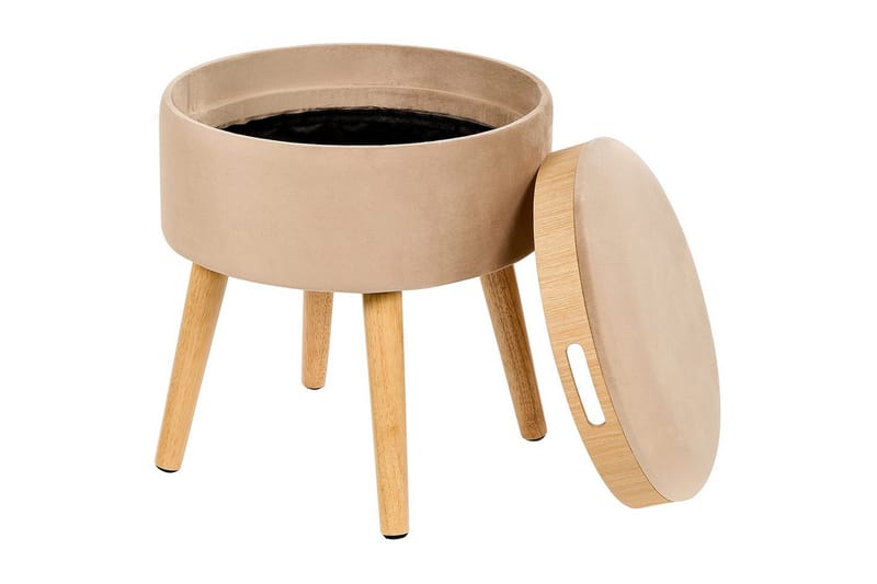 Pall Neely Beige - Beige - Möbler - Vardagsrum - Stolar & sittmöbler - Pallar - Fotpall