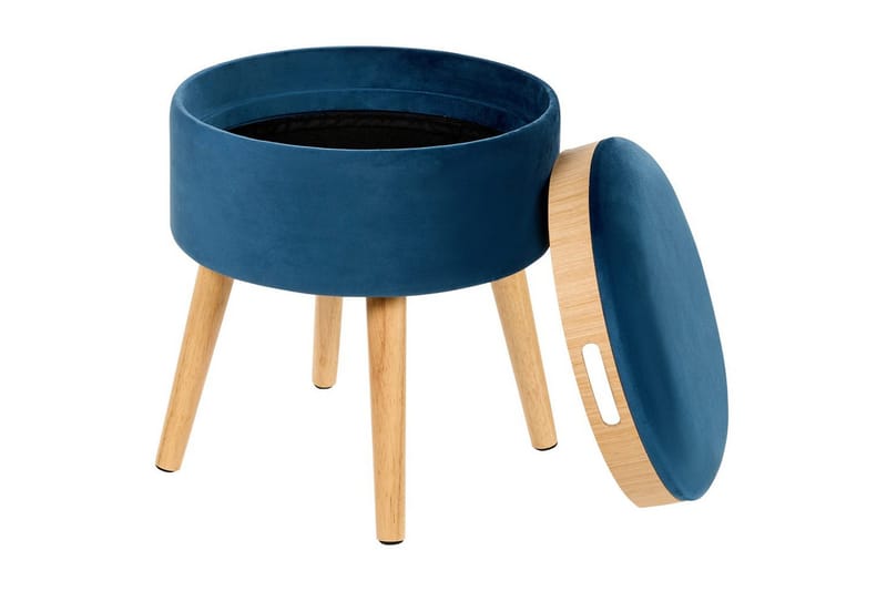 Pall Neely Blå - Blå - Möbler - Vardagsrum - Stolar & sittmöbler - Pallar - Fotpall