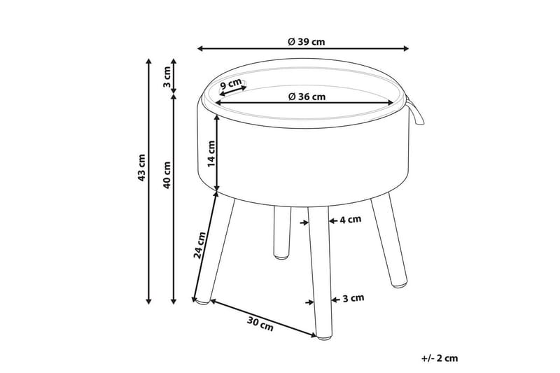 Pall Neely Blå - Blå - Möbler - Vardagsrum - Stolar & sittmöbler - Pallar - Fotpall