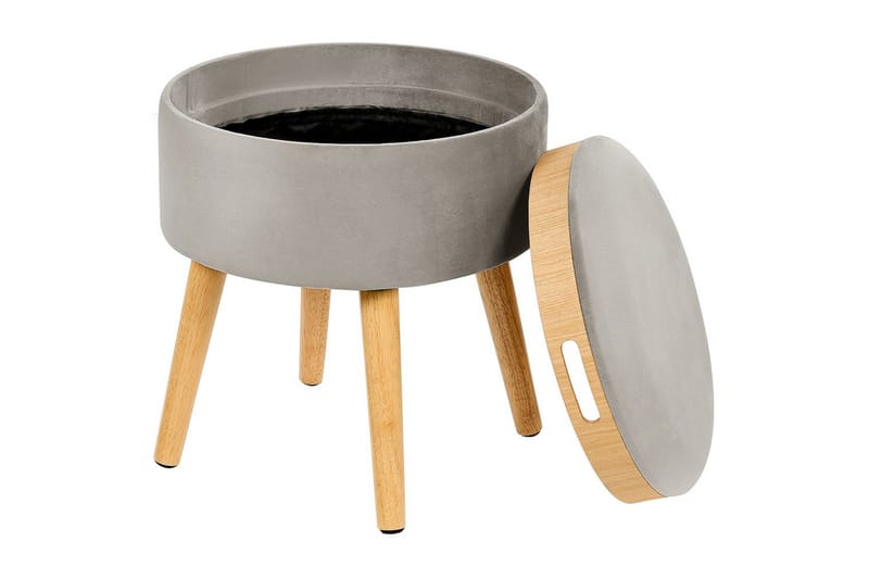 Pall Neely Grå - Grå - Möbler - Vardagsrum - Stolar & sittmöbler - Pallar - Fotpall