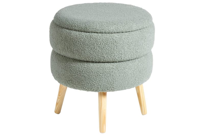 Pall Okaton Grönt/ljust trä - Grönt/ljust trä - Möbler - Vardagsrum - Stolar & sittmöbler - Pallar - Fotpall