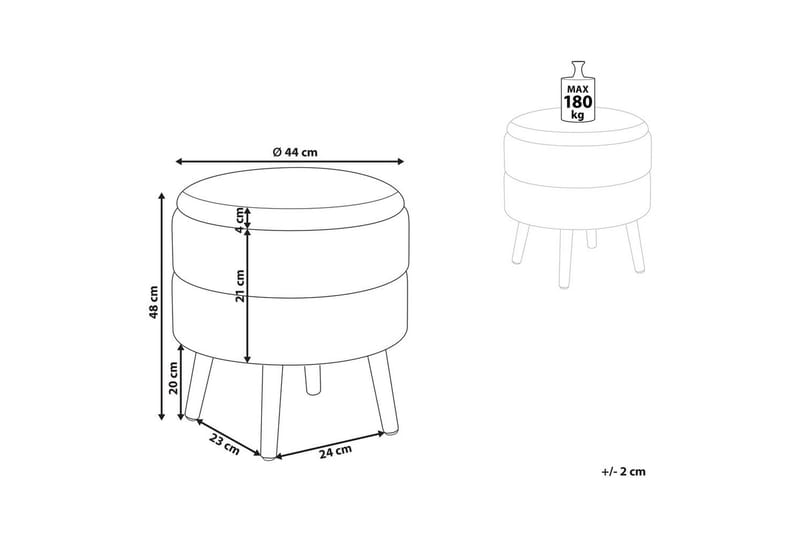 Pall Okaton Vit/ljust trä - Vit/ljust trä - Möbler - Vardagsrum - Stolar & sittmöbler - Pallar - Fotpall