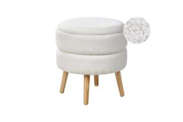 Pall Okaton Vit/ljust trä