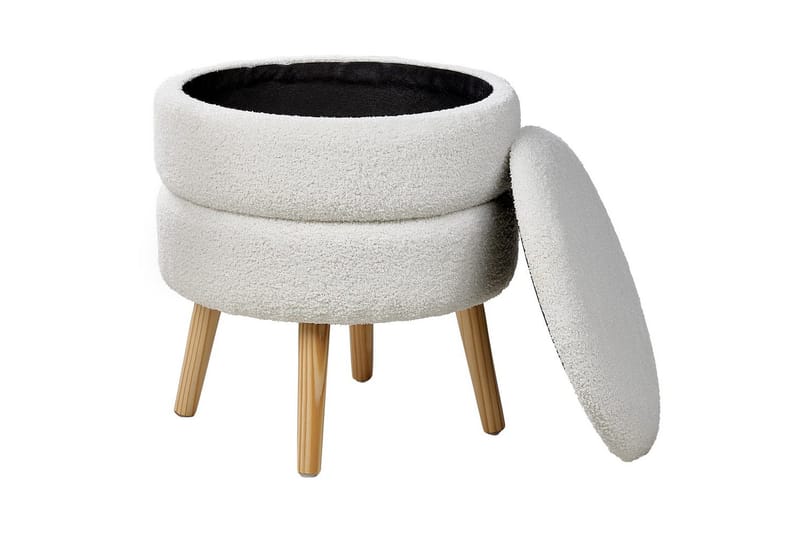 Pall Okaton Vit/ljust trä - Vit/ljust trä - Möbler - Vardagsrum - Stolar & sittmöbler - Pallar - Fotpall