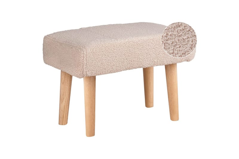 Pall Takoma Beige/ljust trä - Beige/ljust trä - Möbler - Vardagsrum - Stolar & sittmöbler - Pallar - Fotpall