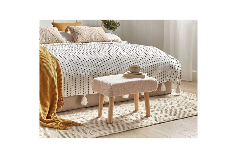 Pall Takoma Beige/ljust trä - Beige/ljust trä - Möbler - Vardagsrum - Stolar & sittmöbler - Pallar - Fotpall