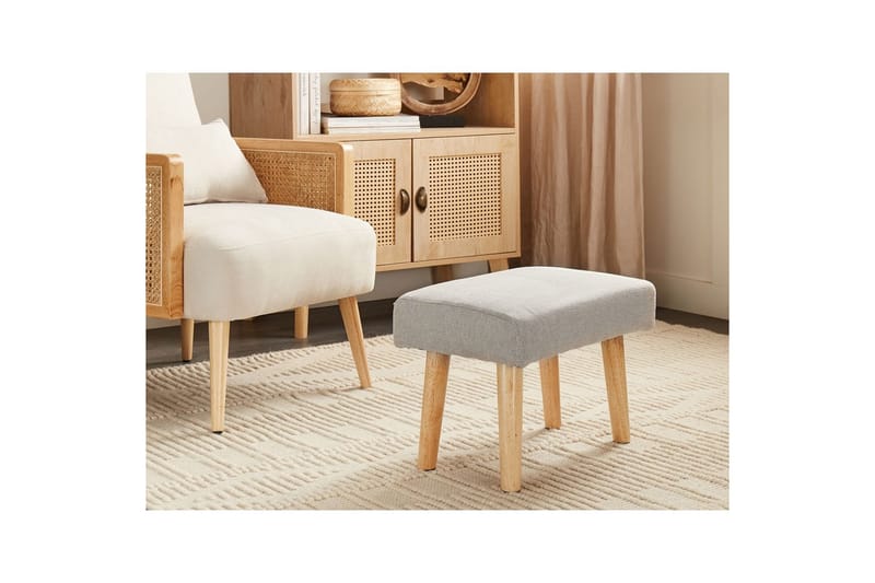 Pall Takoma II Grå/ljust trä - Grå/ljust trä - Möbler - Vardagsrum - Stolar & sittmöbler - Pallar - Fotpall