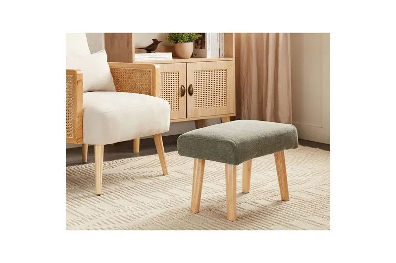 Pall Takoma II Grönt/ljust trä - Grönt/ljust trä - Möbler - Vardagsrum - Stolar & sittmöbler - Pallar - Fotpall