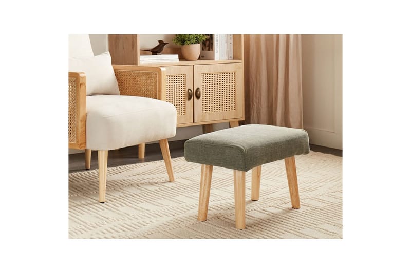 Pall Takoma II Grönt/ljust trä - Grönt/ljust trä - Möbler - Vardagsrum - Stolar & sittmöbler - Pallar - Fotpall