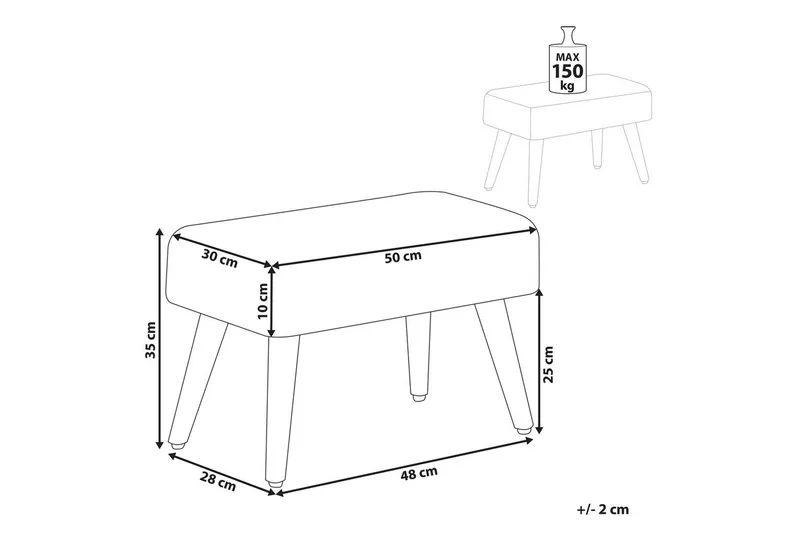 Pall Takoma Vit/ljust trä - Vit/ljust trä - Möbler - Vardagsrum - Stolar & sittmöbler - Pallar - Fotpall