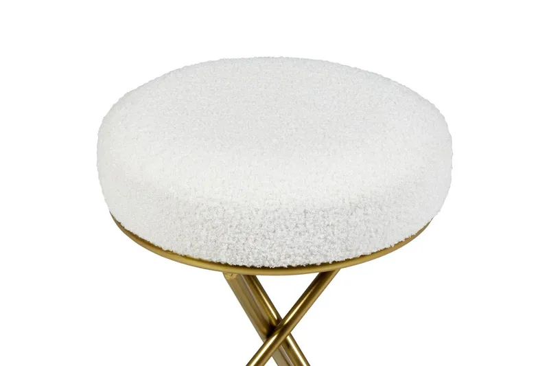 Pall Presho Vitt/guld - Vitt/guld - Möbler - Vardagsrum - Stolar & sittmöbler - Pallar - Fotpall