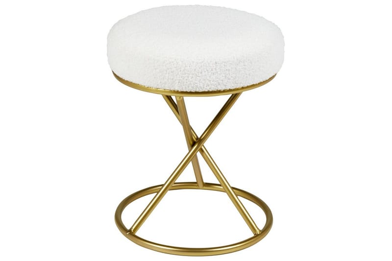 Pall Presho Vitt/guld - Vitt/guld - Möbler - Vardagsrum - Stolar & sittmöbler - Pallar - Fotpall