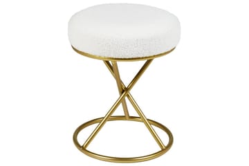 Pall Presho Vitt/guld - Vitt/guld - Möbler - Vardagsrum - Stolar & sittmöbler - Pallar - Fotpall