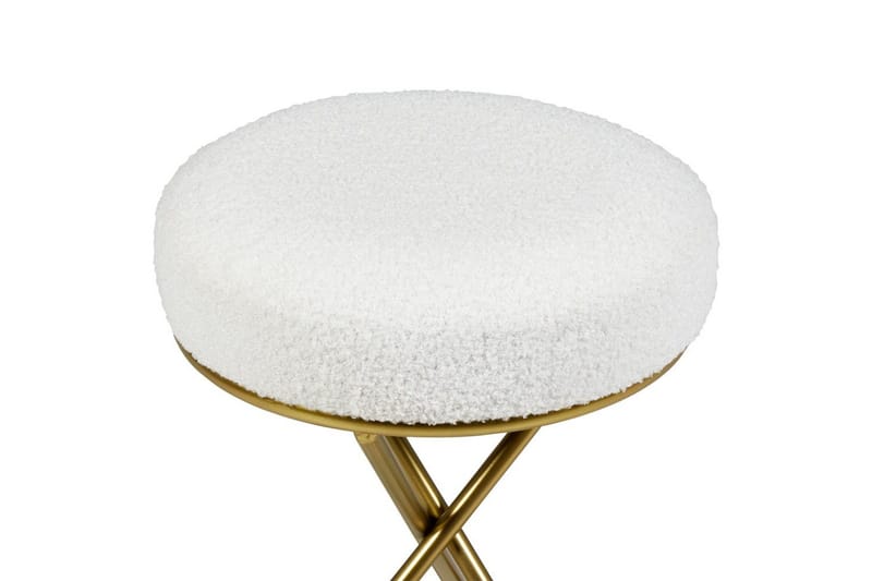 Pall Presho Vitt/guld - Vitt/guld - Möbler - Vardagsrum - Stolar & sittmöbler - Pallar - Fotpall