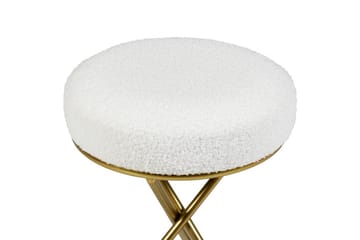 Pall Presho Vitt/guld - Vitt/guld - Möbler - Vardagsrum - Stolar & sittmöbler - Pallar - Fotpall