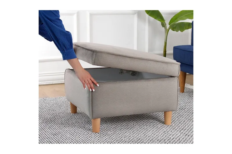 Puff Veyacen Brun - Brun - Möbler - Vardagsrum - Stolar & sittmöbler - Pallar - Fotpall