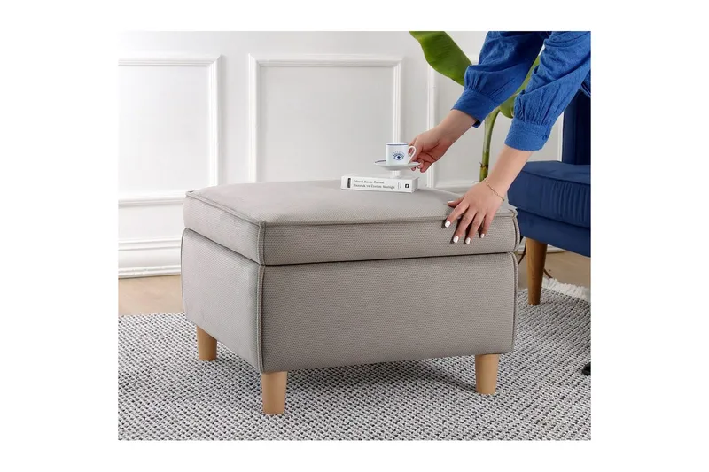 Puff Veyacen Brun - Brun - Möbler - Vardagsrum - Stolar & sittmöbler - Pallar - Fotpall