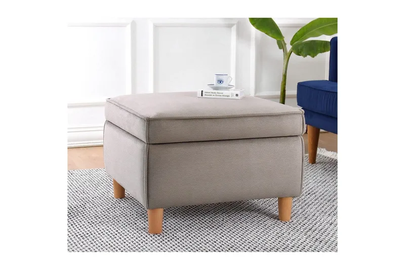 Puff Veyacen Brun - Brun - Möbler - Vardagsrum - Stolar & sittmöbler - Pallar - Fotpall