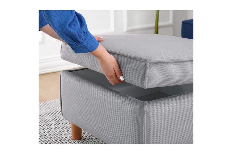 Puff Veyacen Grå - Grå - Möbler - Vardagsrum - Stolar & sittmöbler - Pallar - Fotpall