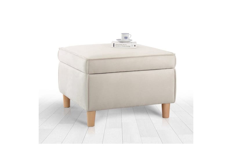 Puff Veyacen Grädde - Grädde - Möbler - Vardagsrum - Stolar & sittmöbler - Pallar - Fotpall