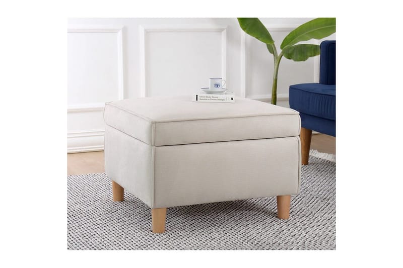 Puff Veyacen Grädde - Grädde - Möbler - Vardagsrum - Stolar & sittmöbler - Pallar - Fotpall