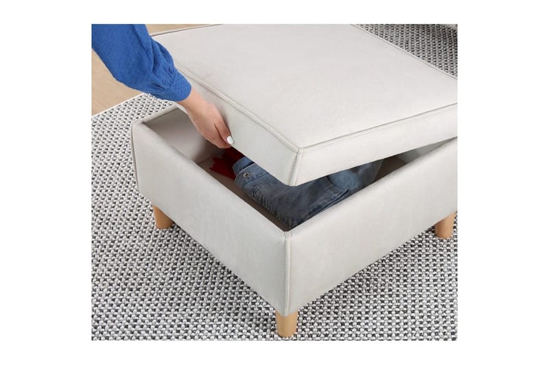 Puff Veyacen Grädde - Grädde - Möbler - Vardagsrum - Stolar & sittmöbler - Pallar - Fotpall