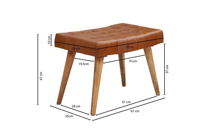 Rimantas Sittpall - Brun - Möbler - Vardagsrum - Stolar & sittmöbler - Pallar