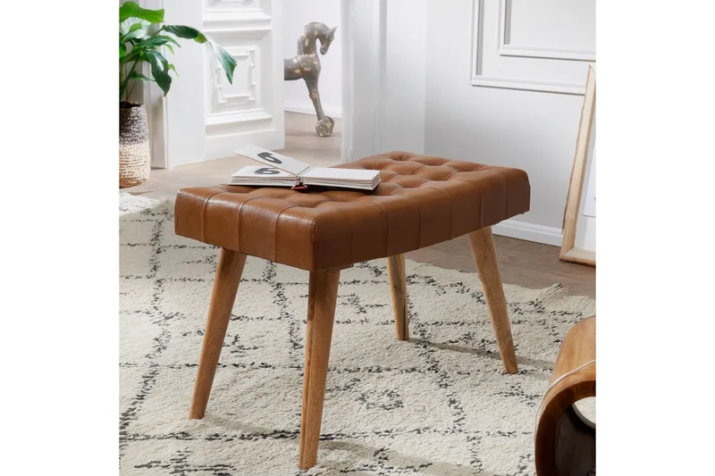 Rimantas Sittpall - Brun - Möbler - Vardagsrum - Stolar & sittmöbler - Pallar