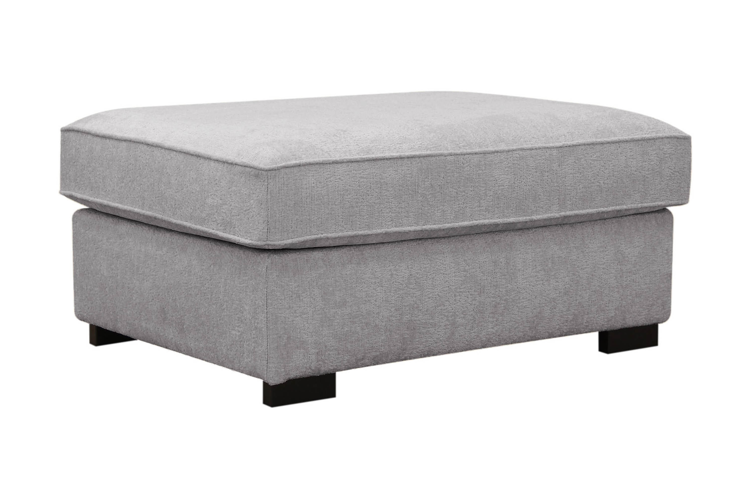 rossita fotpall i chenille - grå