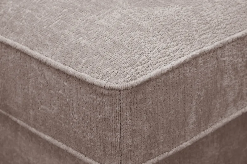 Rossita Fotpall i chenille - Grå/Brun - Möbler - Vardagsrum - Stolar & sittmöbler - Pallar - Fotpall