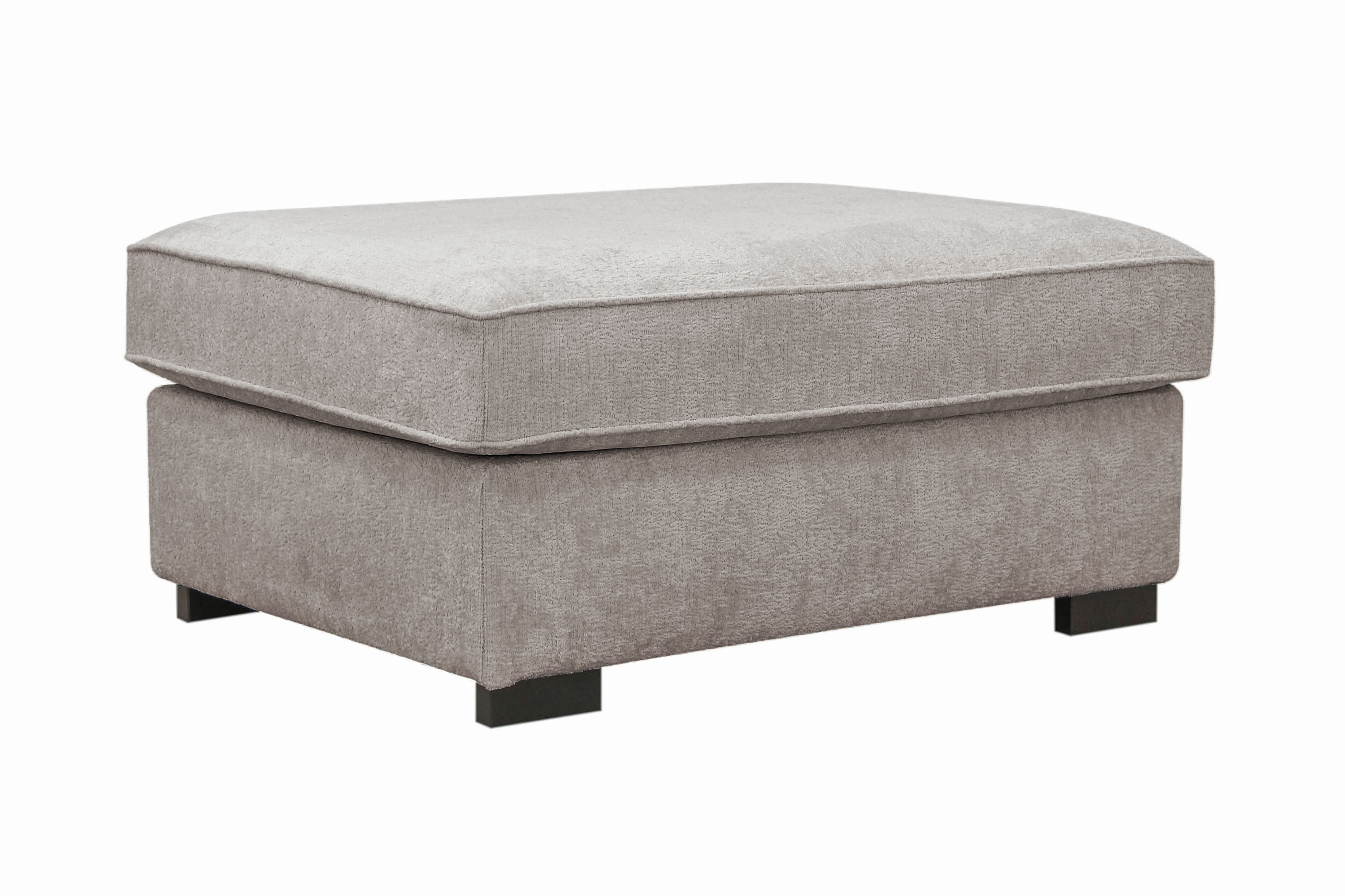 rossita fotpall i chenille - grå/brun