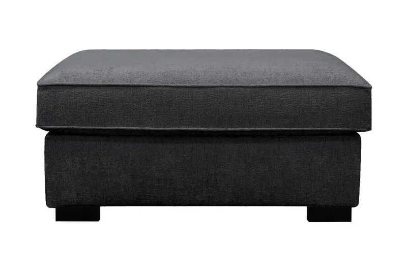 Rossita Fotpall i chenille - Svart - Möbler - Vardagsrum - Stolar & sittmöbler - Pallar - Fotpall