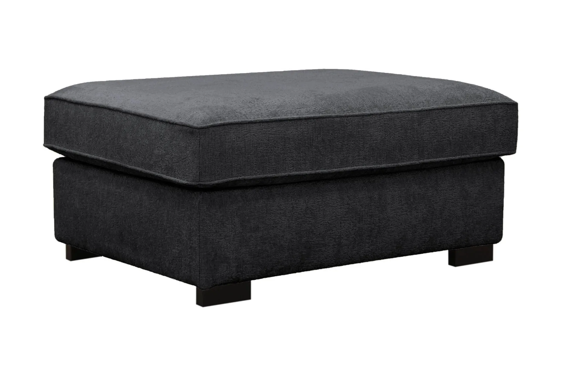 rossita fotpall i chenille - svart