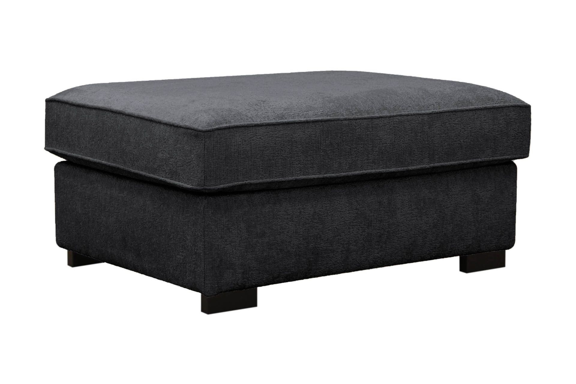 Rossita Fotpall i chenille - Svart