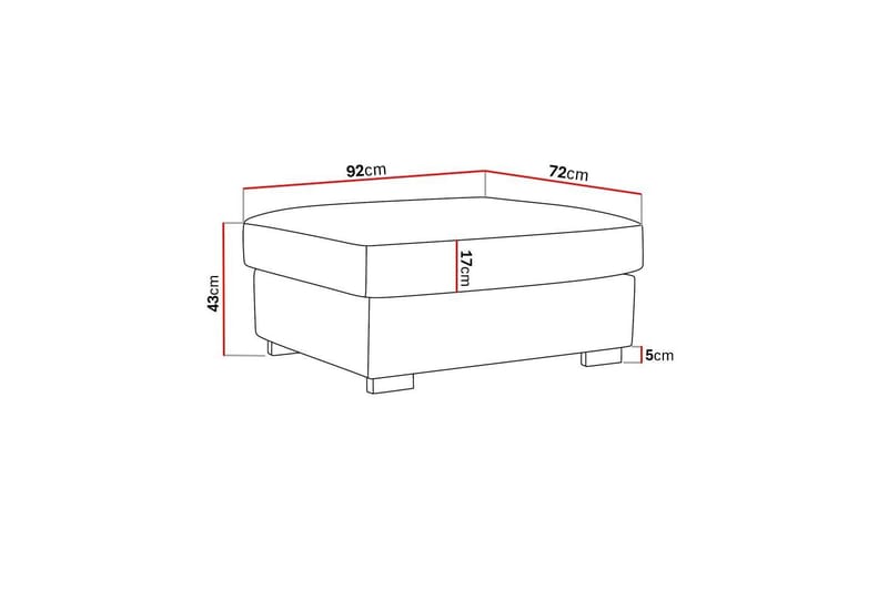Rossita Fotpall i Manchester - Mörkgrön - Möbler - Vardagsrum - Stolar & sittmöbler - Pallar - Fotpall