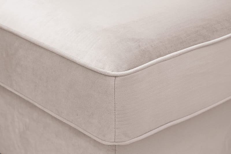 Rossita Fotpall i Sammet - Beige - Möbler - Vardagsrum - Stolar & sittmöbler - Pallar - Fotpall