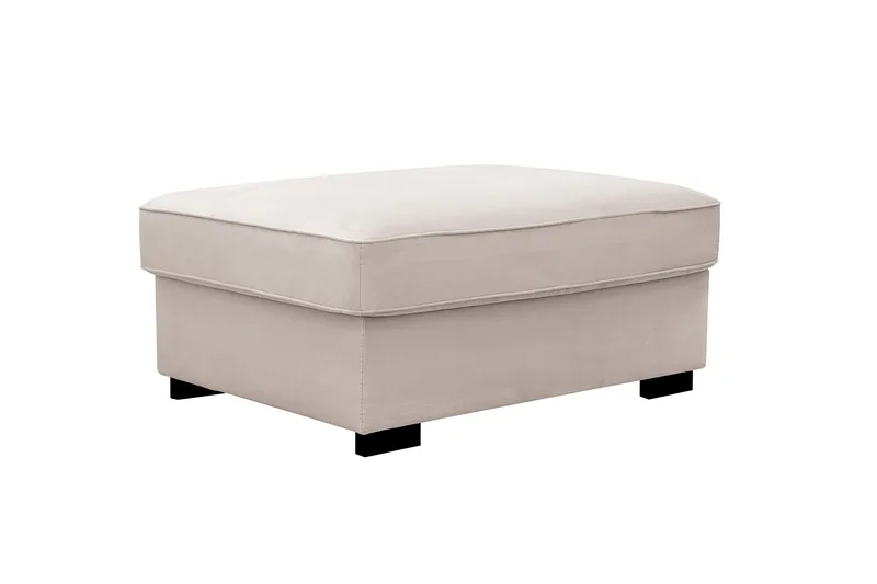 Rossita Fotpall i Sammet - Beige - Möbler - Vardagsrum - Stolar & sittmöbler - Pallar - Fotpall