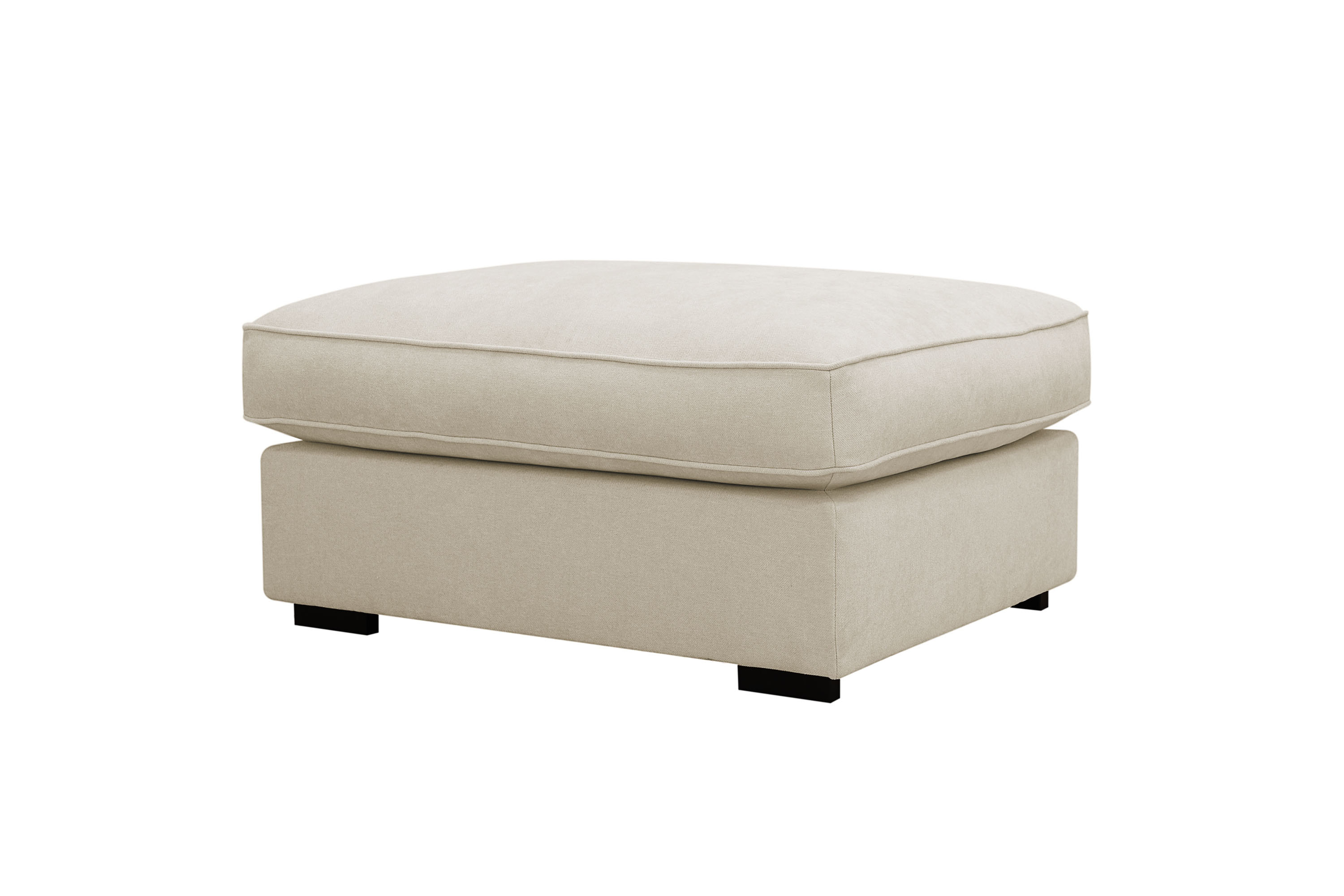 rossita lyx fotpall - beige tyg