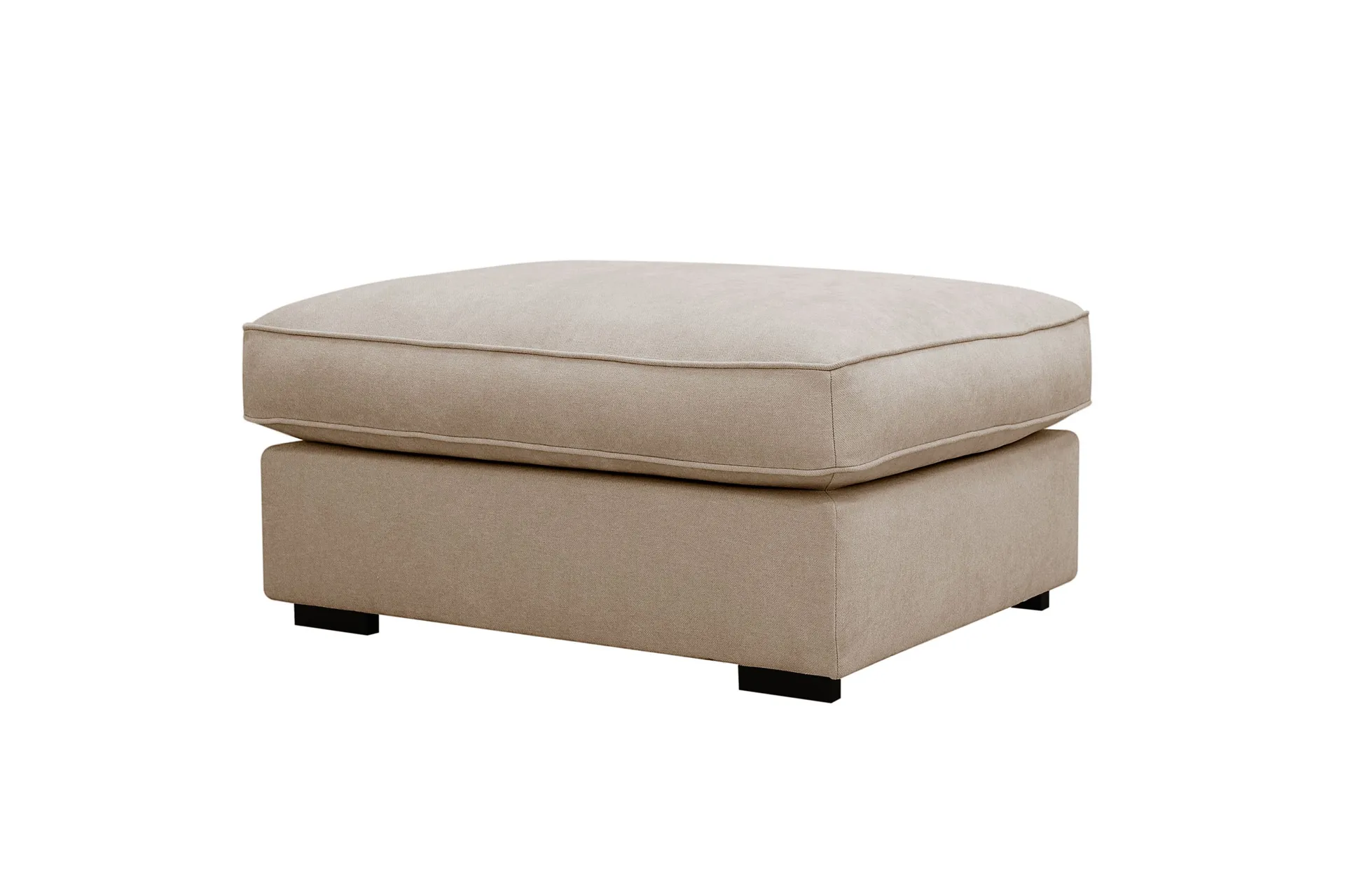 Rossita lyx Fotpall - Beige Tyg